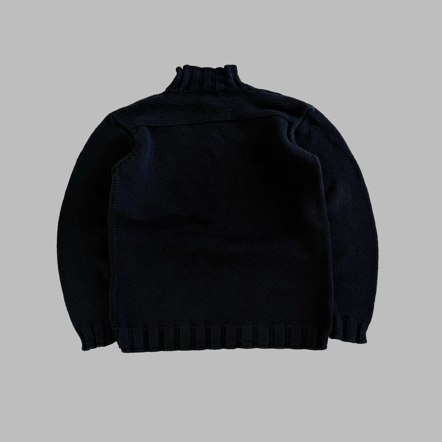 Y2K Polo Ralph Lauren Mock Neck Anchor Sweater - S