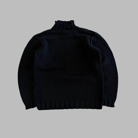 Y2K Polo Ralph Lauren Mock Neck Anchor Sweater - S