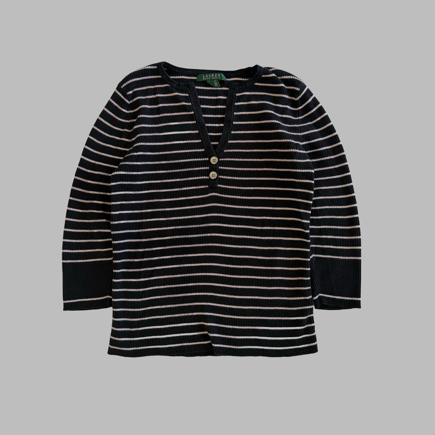 Y2K Polo Ralph Lauren Striped Long Sleeve - M