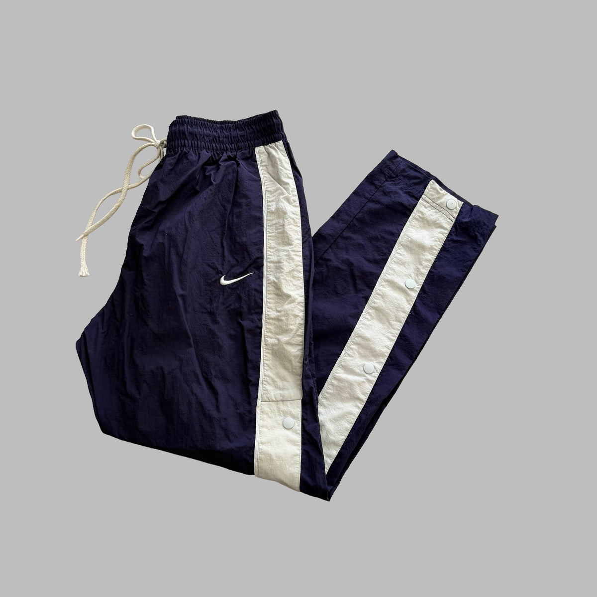 Nike Wide Leg Popper Track Pants - L