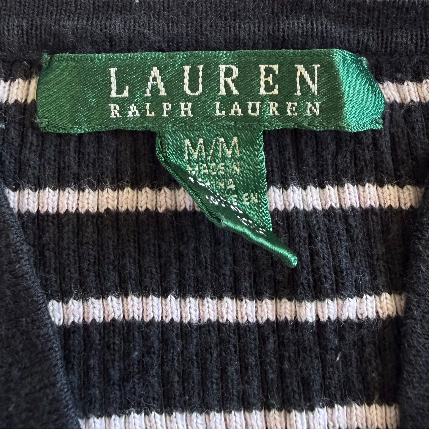 Y2K Polo Ralph Lauren Striped Long Sleeve - M