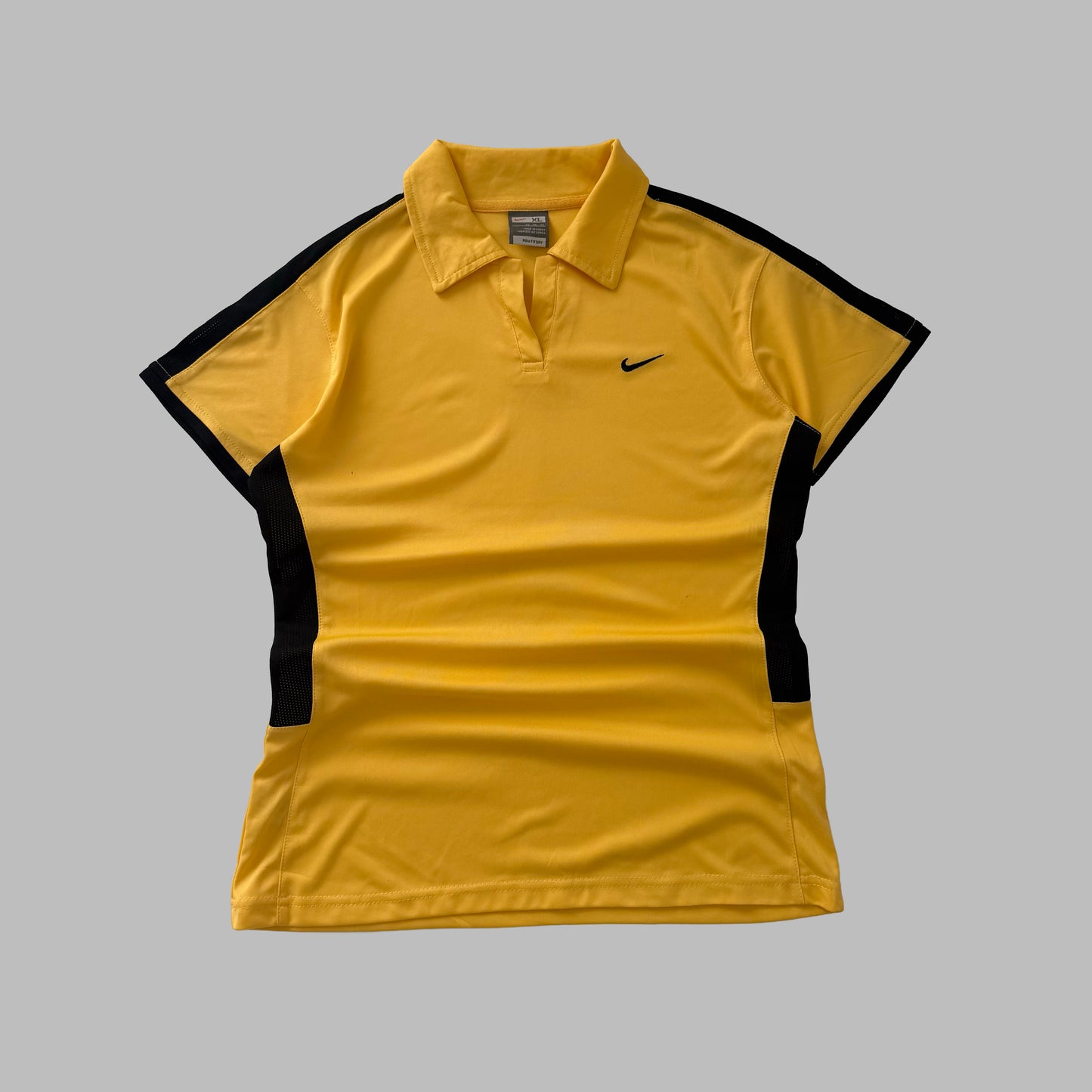 Y2K Nike Panelled Activewear Polo Top - XL