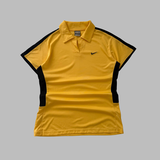 Y2K Nike Panelled Activewear Polo Top - XL