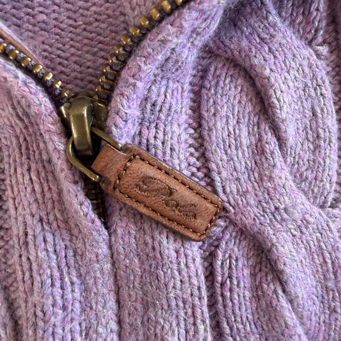 90s Polo Ralph Lauren Cable Knit Quarter Zip - L
