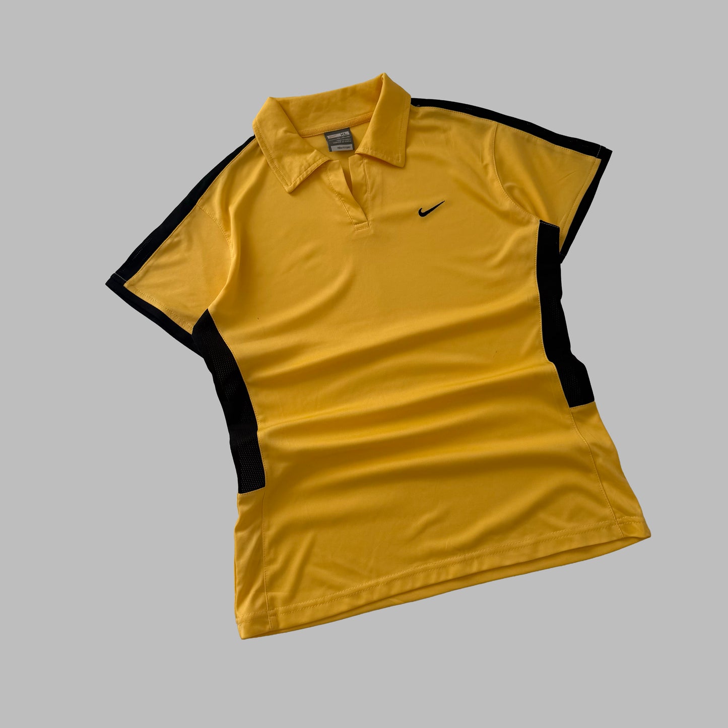 Y2K Nike Panelled Activewear Polo Top - XL