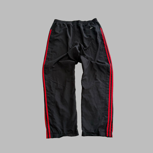 Y2K Adidas Three Stripe Baggy Track Pants - M