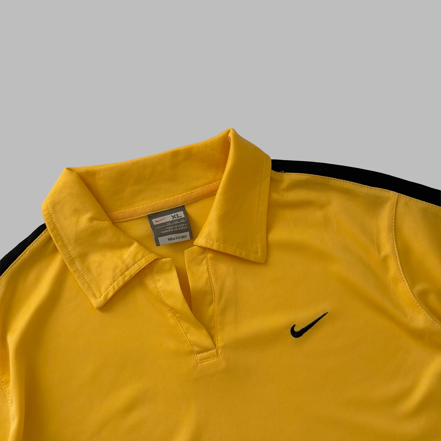 Y2K Nike Panelled Activewear Polo Top - XL