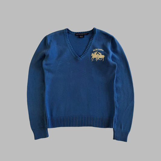 Y2K Polo Ralph Lauren V-neck Sweater - L