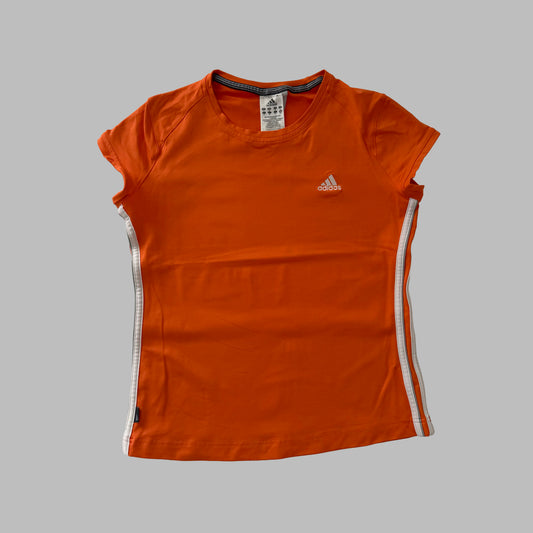 Y2K Adidas Three Stripe Activewear Top - M