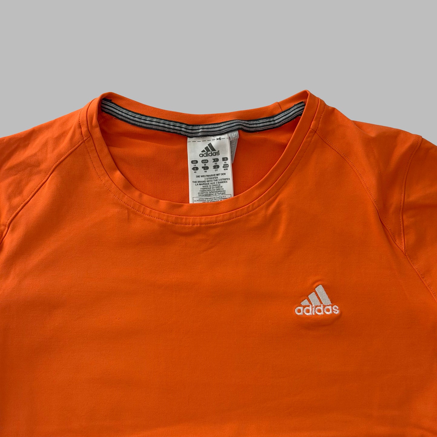 Y2K Adidas Three Stripe Activewear Top - M