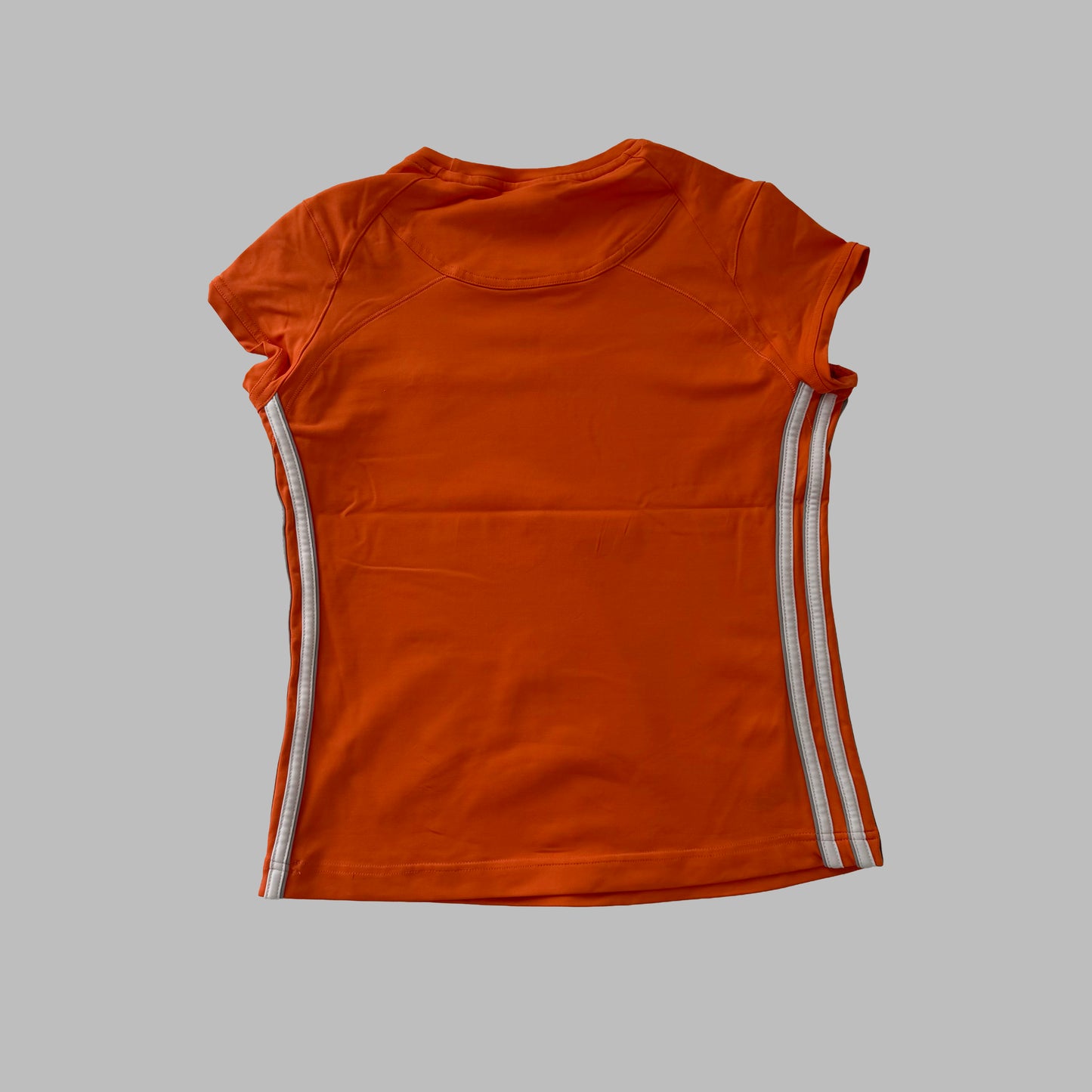 Y2K Adidas Three Stripe Activewear Top - M
