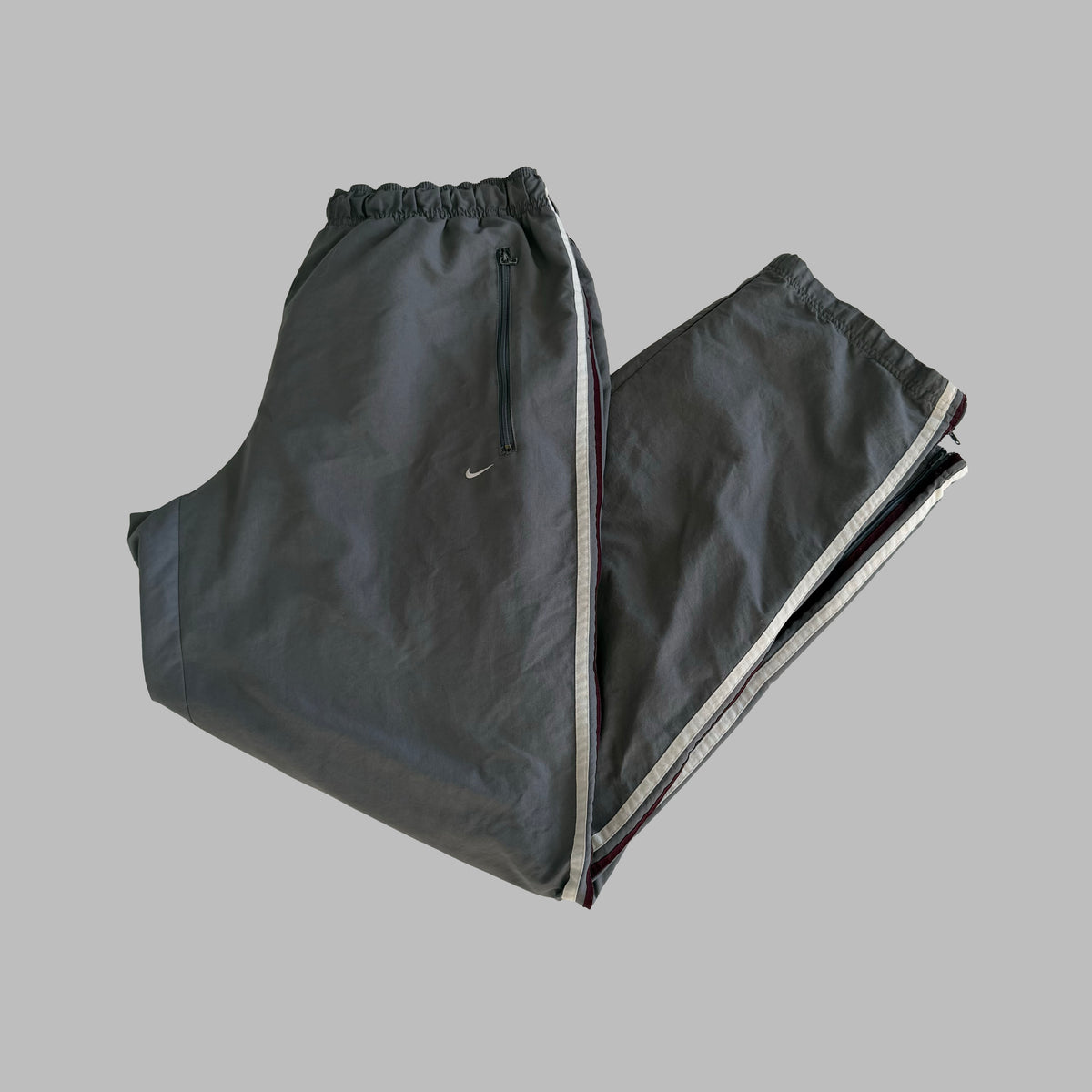Y2K Nike Striped Baggy Track Pants - XL