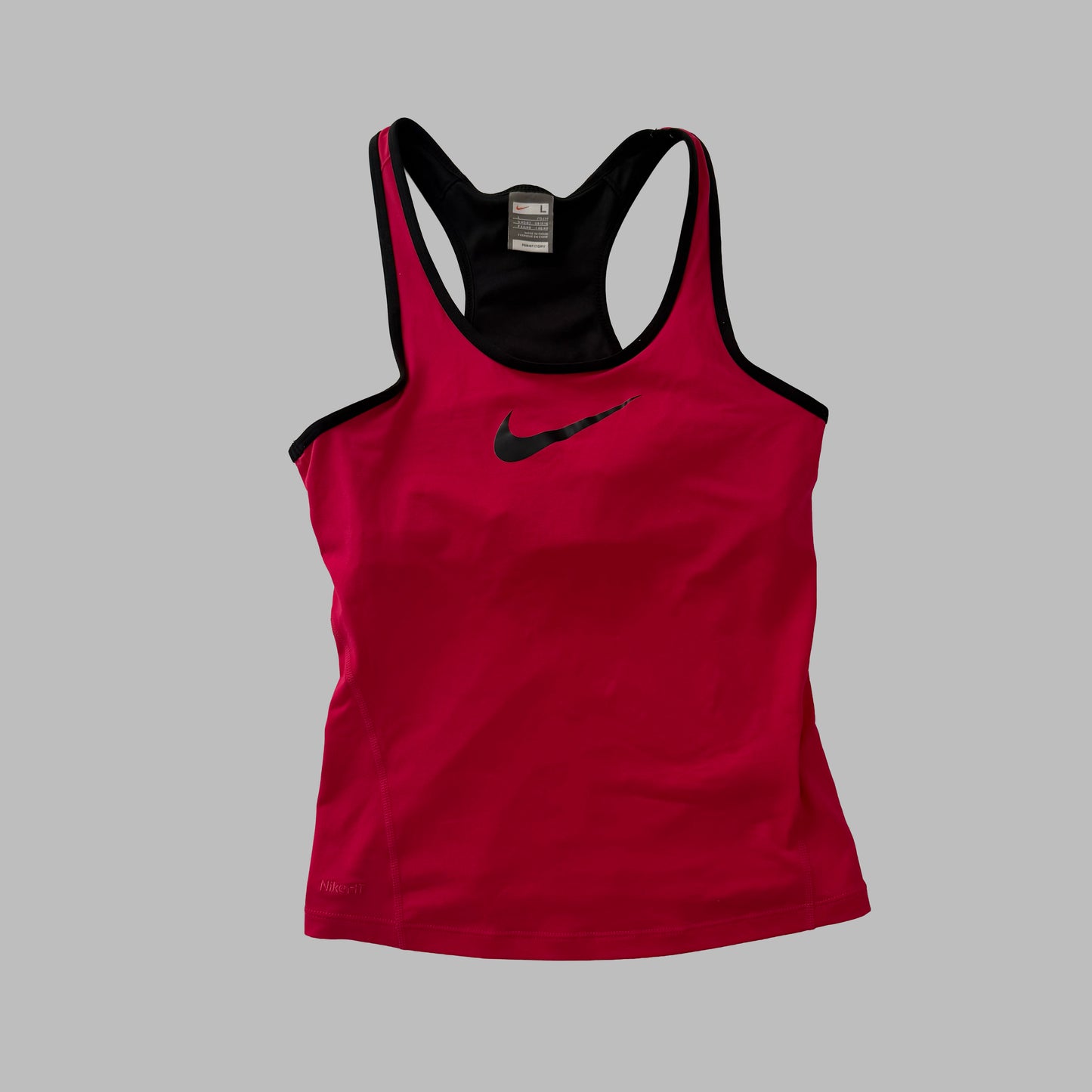 Y2K Nike Swoosh Racerback Activewear Top - L