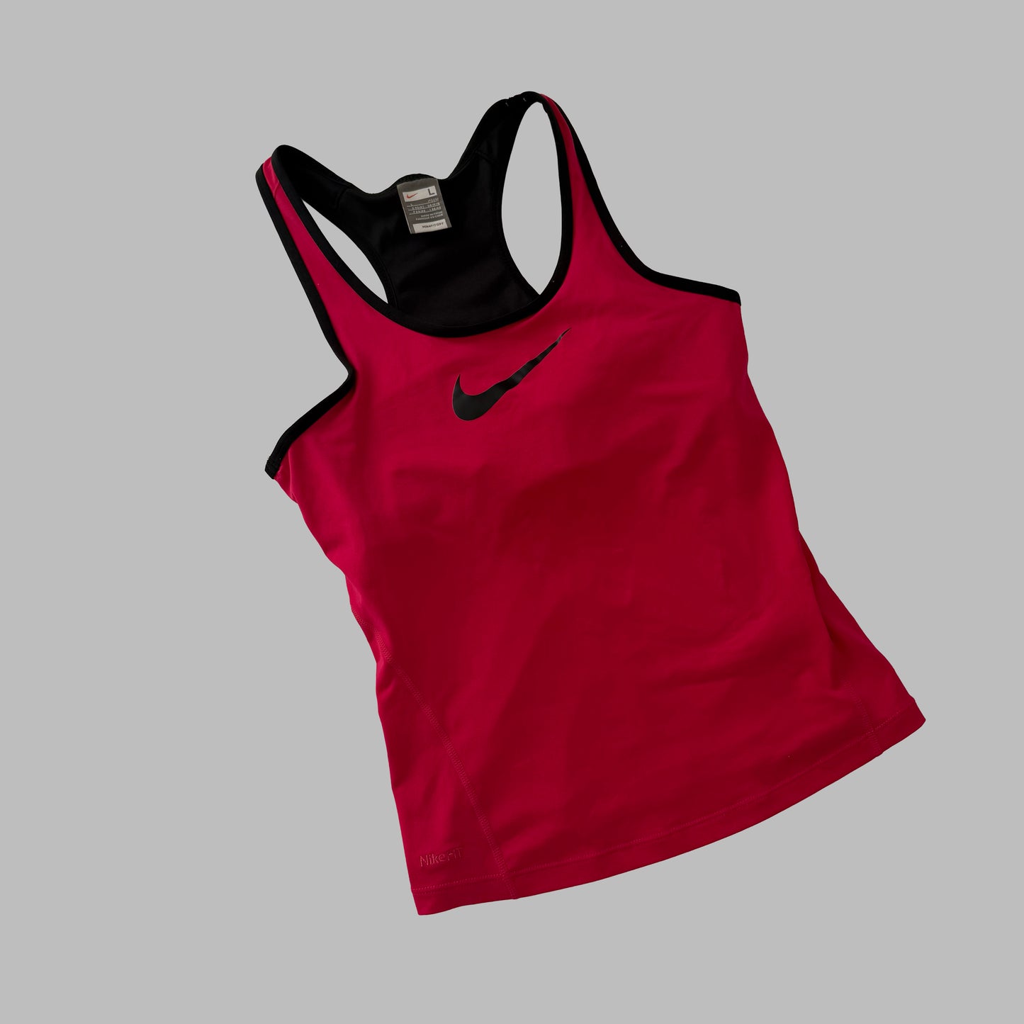 Y2K Nike Swoosh Racerback Activewear Top - L
