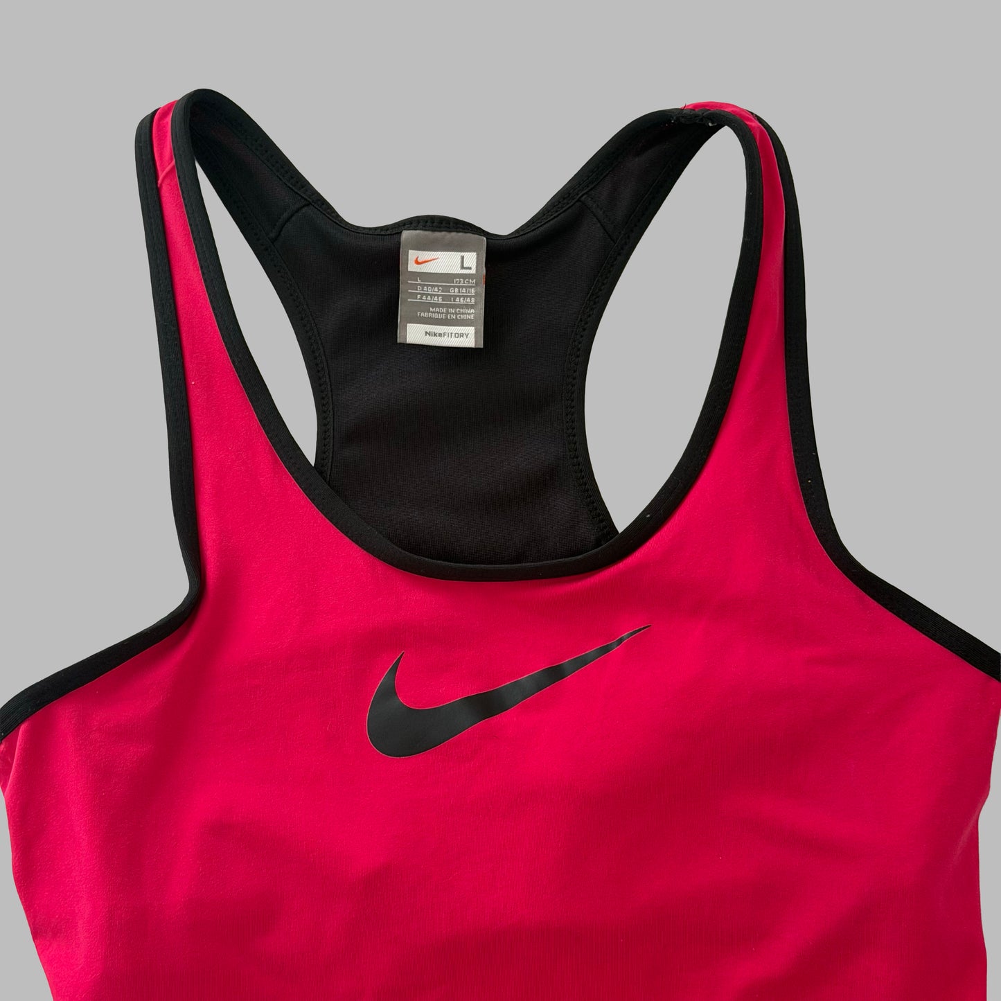 Y2K Nike Swoosh Racerback Activewear Top - L