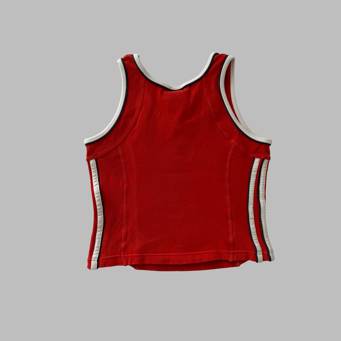 Y2K Adidas Three Stripe Activewear Racer Back Tank - M