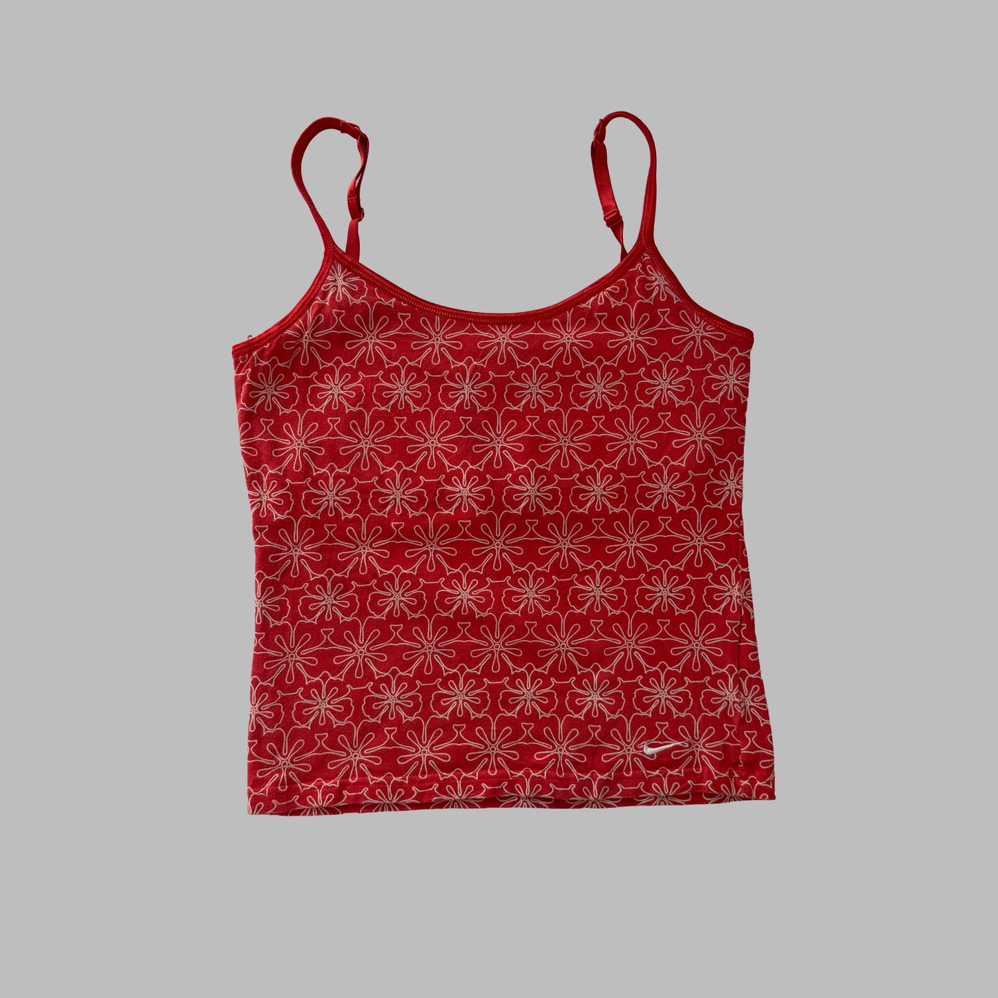 Y2K Nike Hibiscus Print Tank - S/M