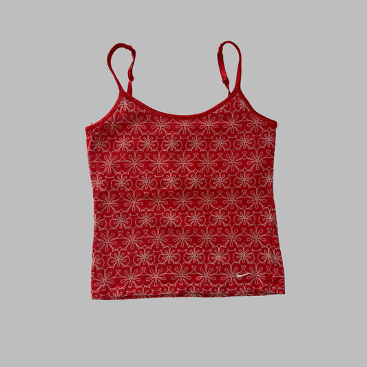 Y2K Nike Hibiscus Print Tank - S/M