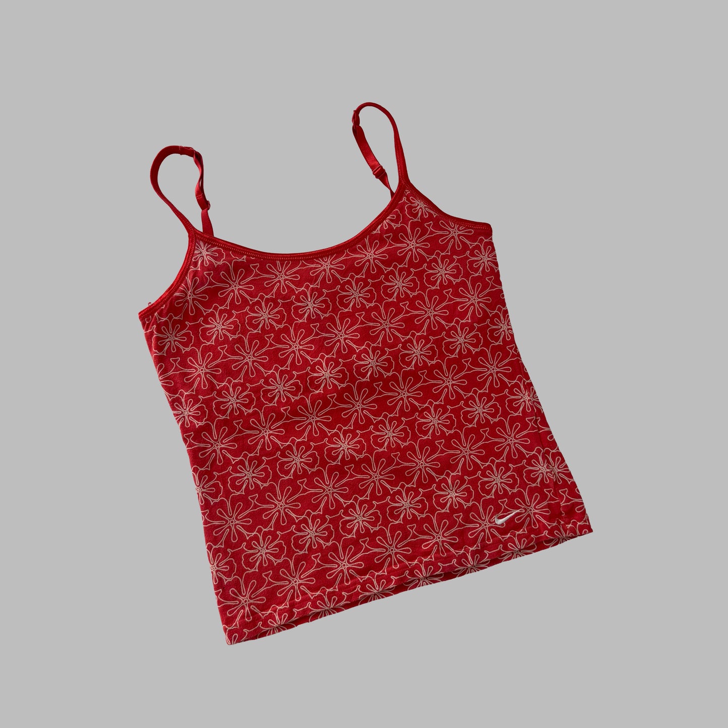 Y2K Nike Hibiscus Print Tank - S/M