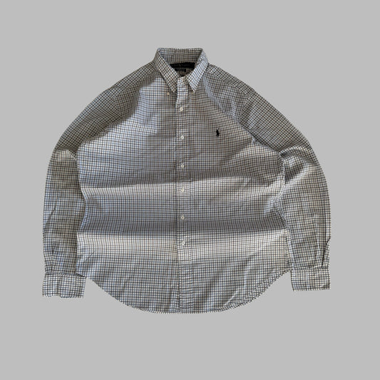 Y2K Polo Ralph Lauren Checkered Button Up Shirt - M