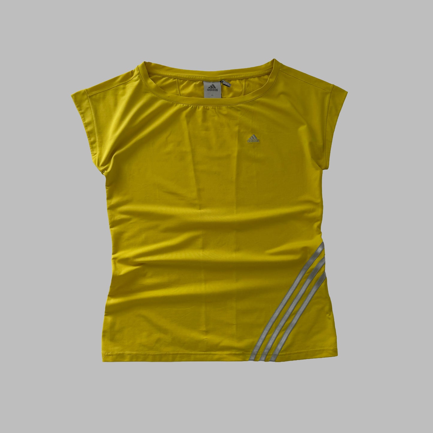 Y2K Adidas Scoop Neck Activewear Top - XL