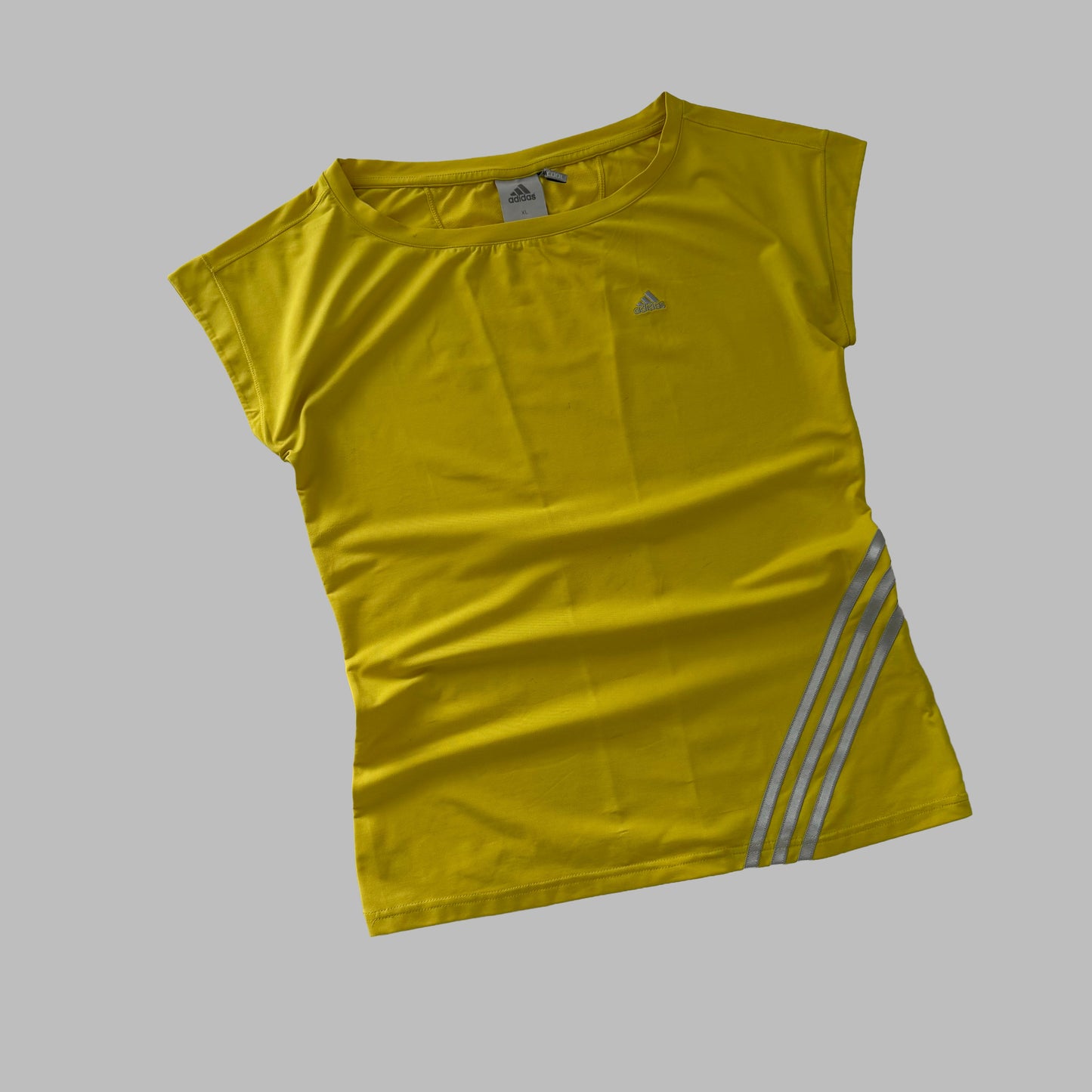 Y2K Adidas Scoop Neck Activewear Top - XL