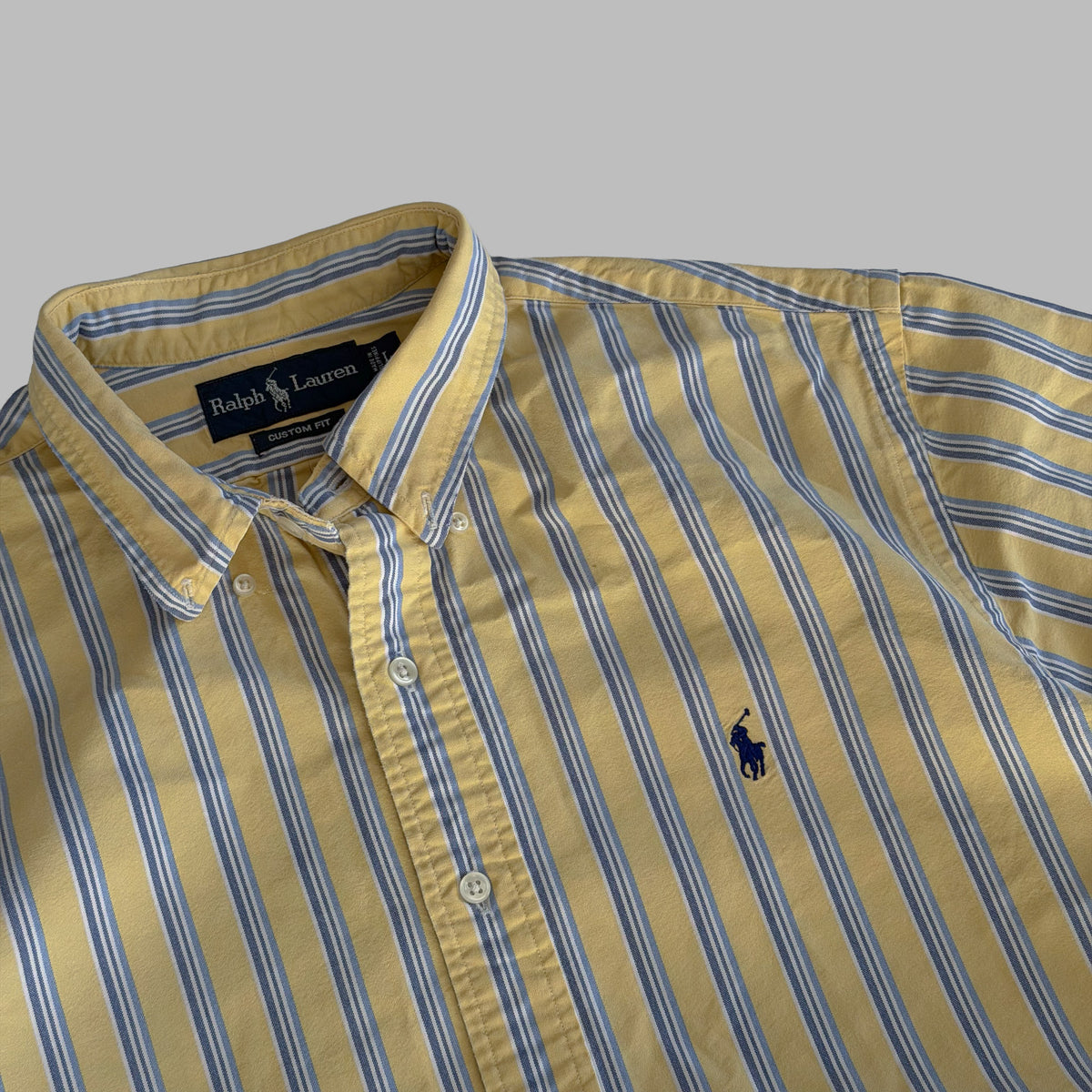 Y2K Polo Ralph Lauren Striped Button Up Shirt - L