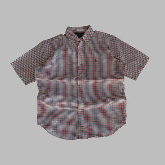 Y2K Polo Ralph Lauren Checkered Button Up Shirt - M