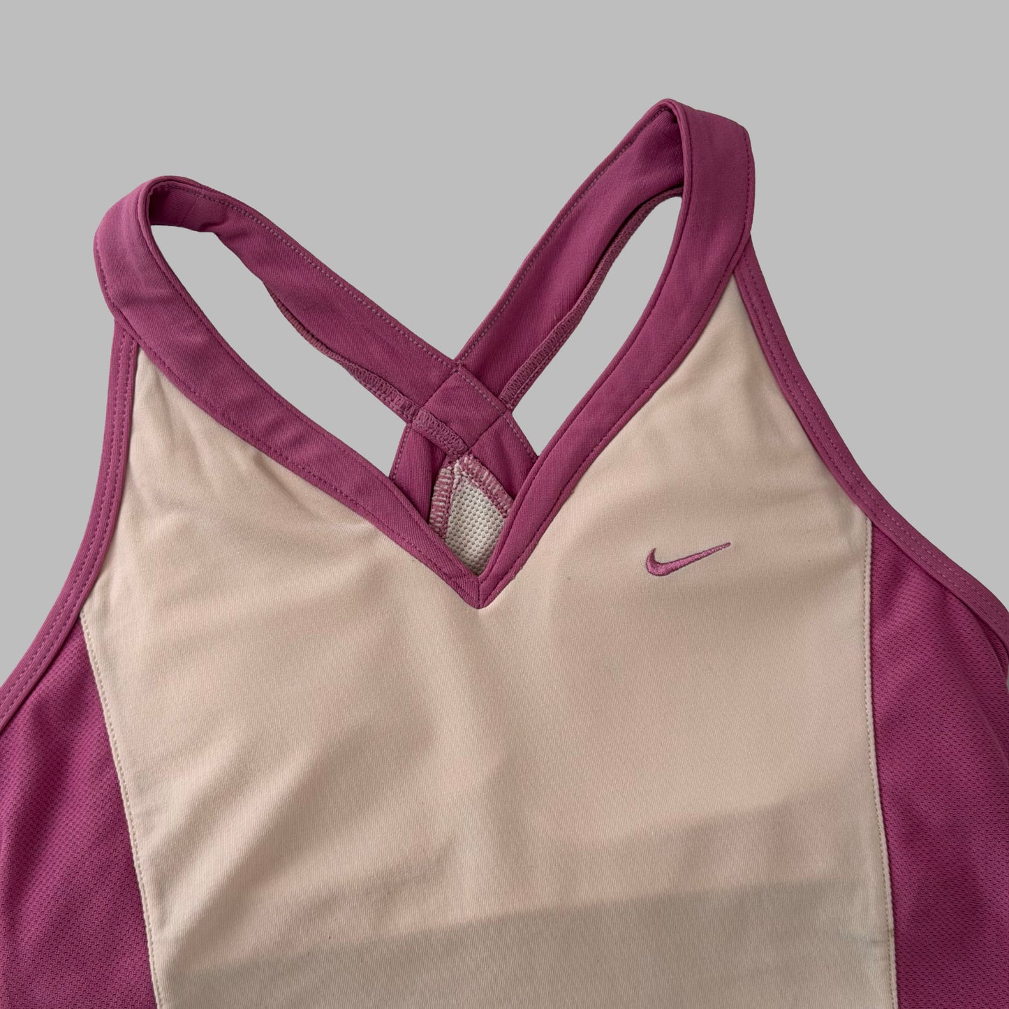 Y2K Nike Panelled Activewear Racer Back Tank - S/M