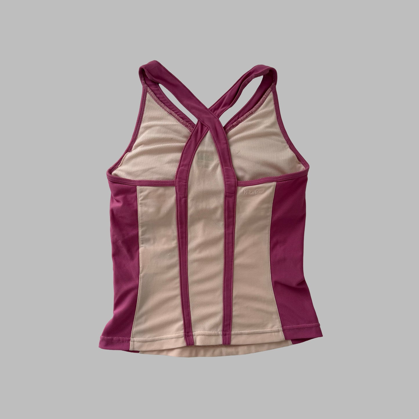 Y2K Nike Panelled Activewear Racer Back Tank - S/M