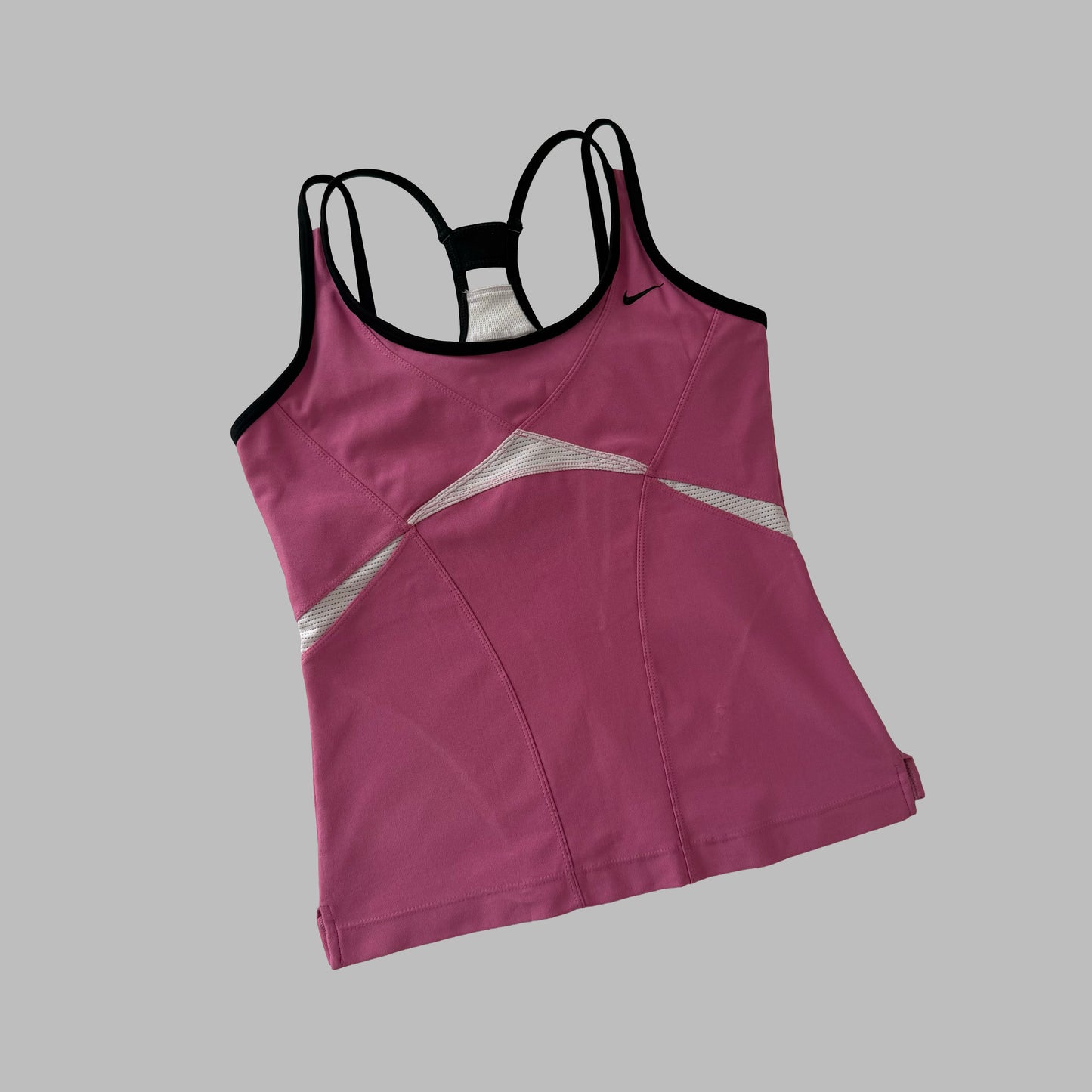 Y2K Nike Panelled Activewear Racer Back Tank - S/M