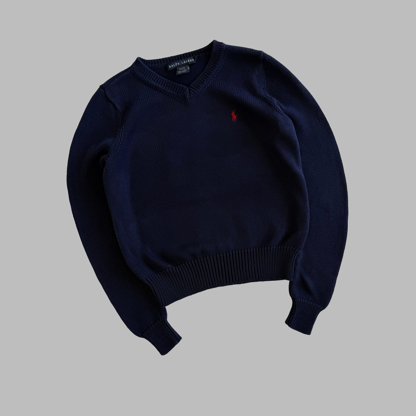 Y2K Polo Ralph Lauren V-neck Heavy Knit - M