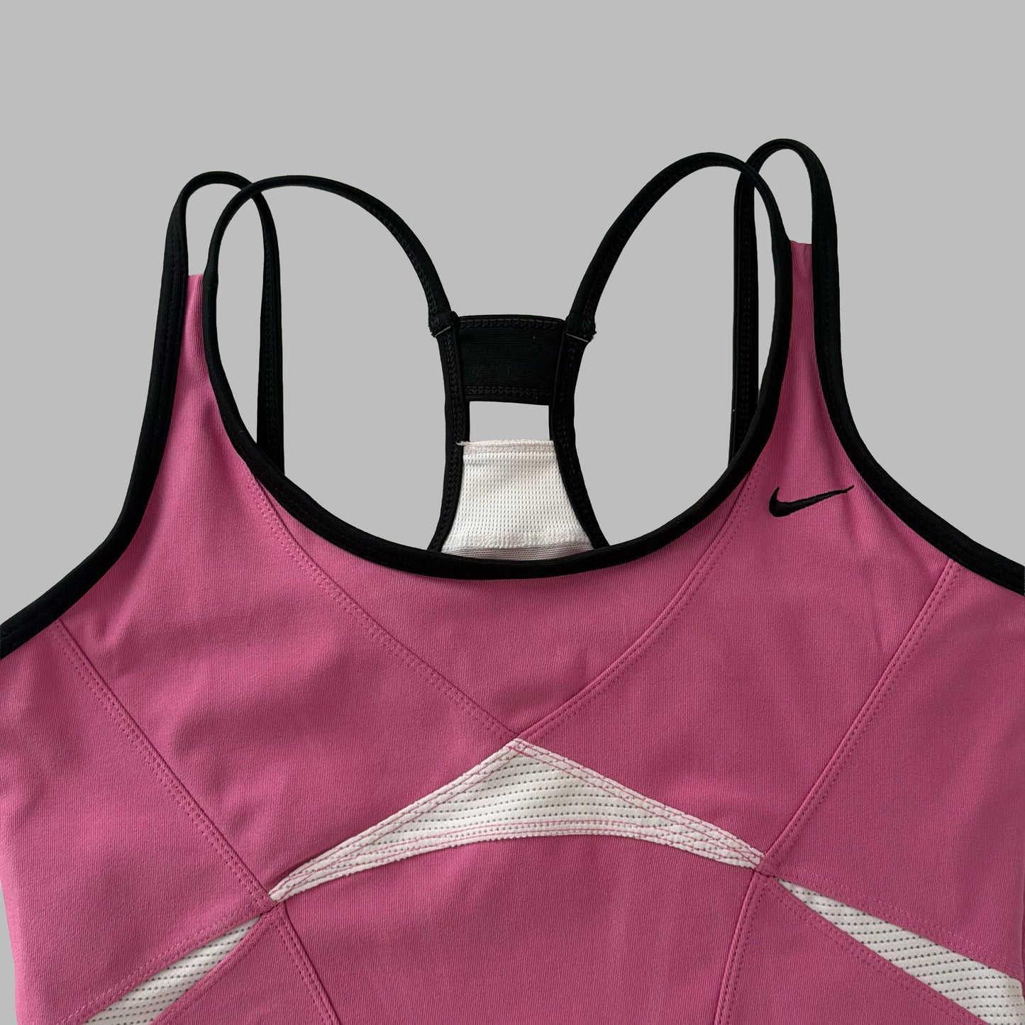 Y2K Nike Panelled Activewear Racer Back Tank - S/M