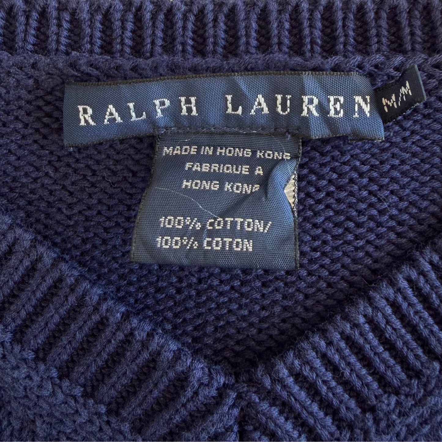 Y2K Polo Ralph Lauren V-neck Heavy Knit - M