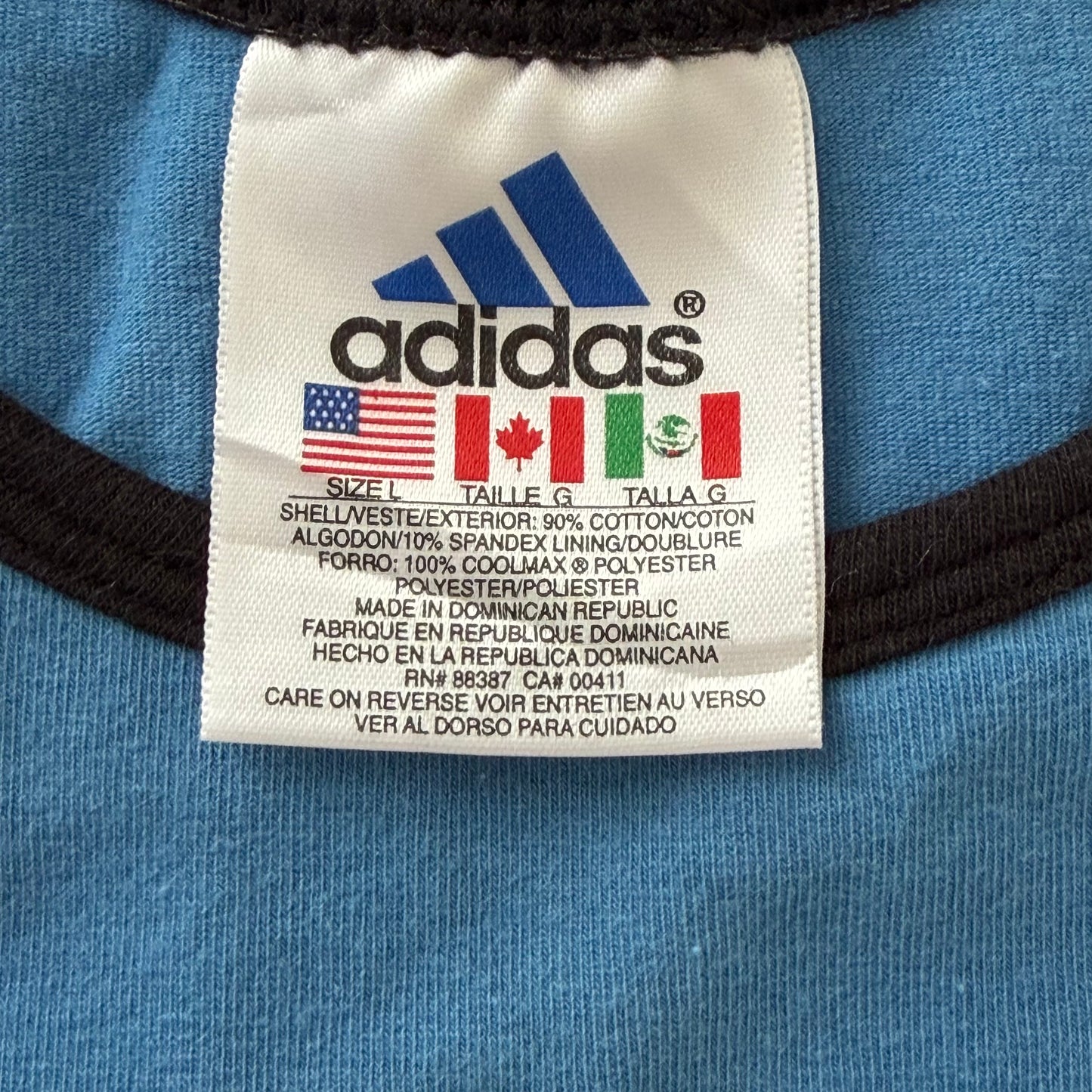 90s Adidas Striped Ringer Tank - L