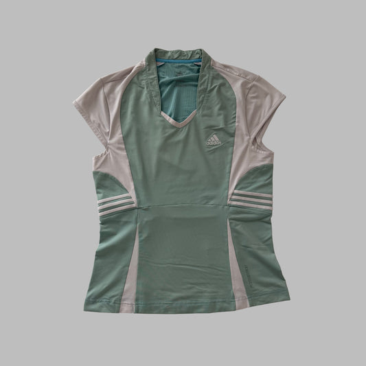 Y2K Adidas Panelled Activewear Top - M/L