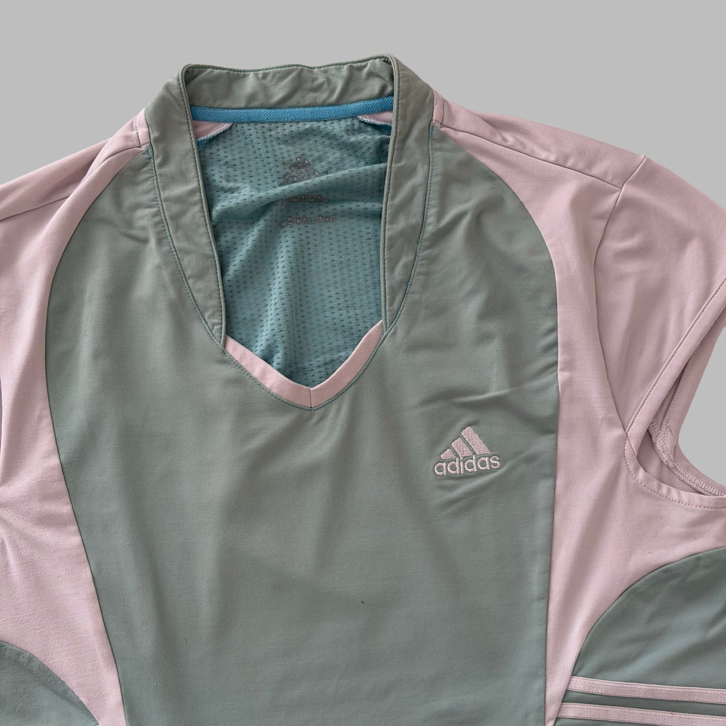 Y2K Adidas Panelled Activewear Top - M/L