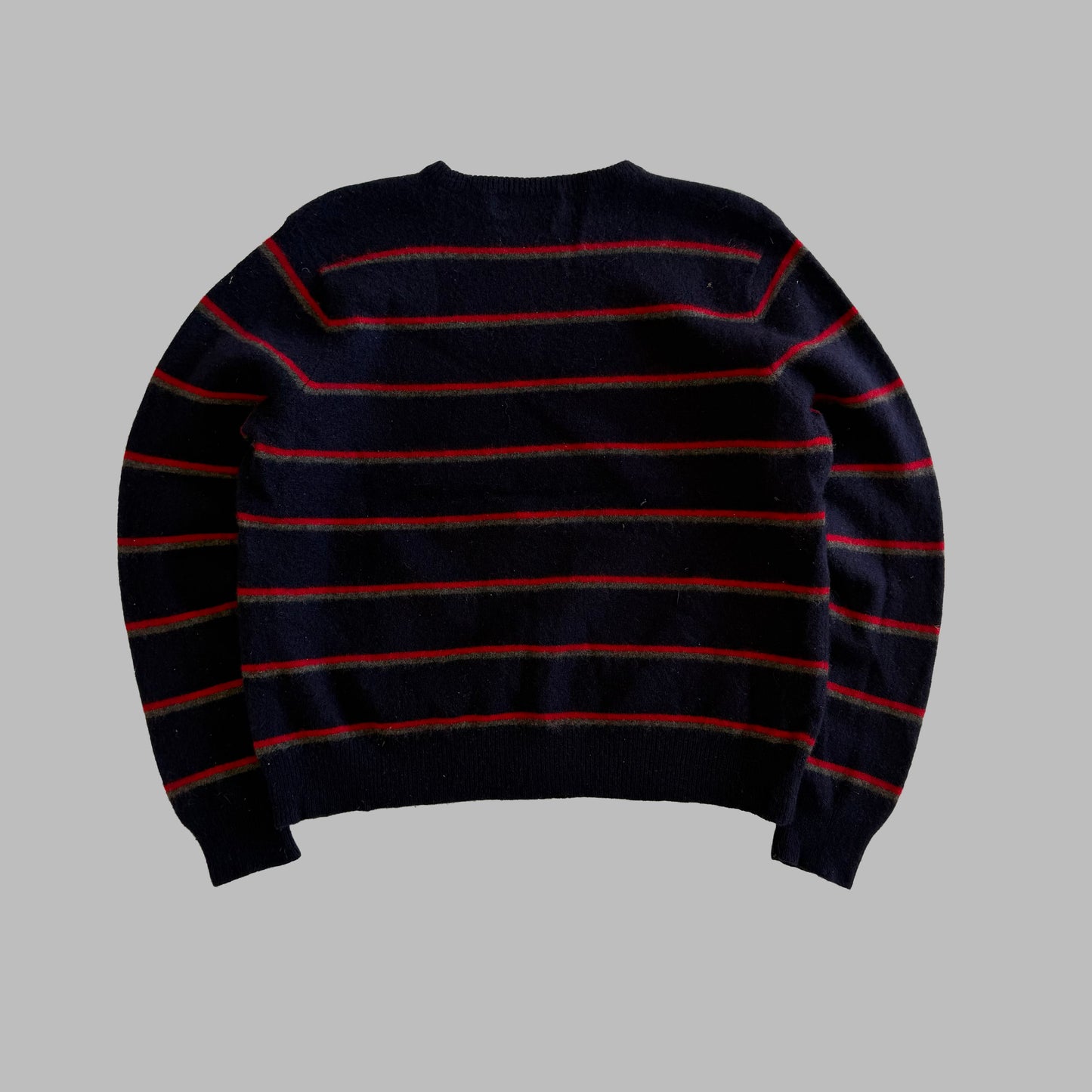 90s Polo Ralph Lauren Striped Lambswool Heavy Knit - M