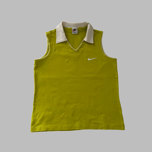 90s Nike Swoosh Sleeveless Polo Top - L/XL