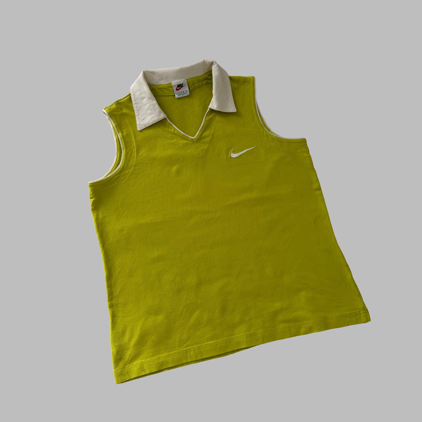 90s Nike Swoosh Sleeveless Polo Top - L/XL