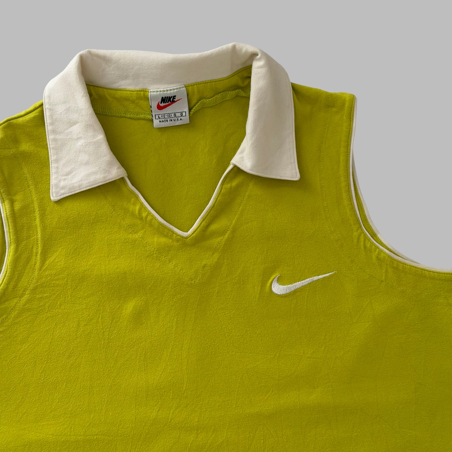 90s Nike Swoosh Sleeveless Polo Top - L/XL
