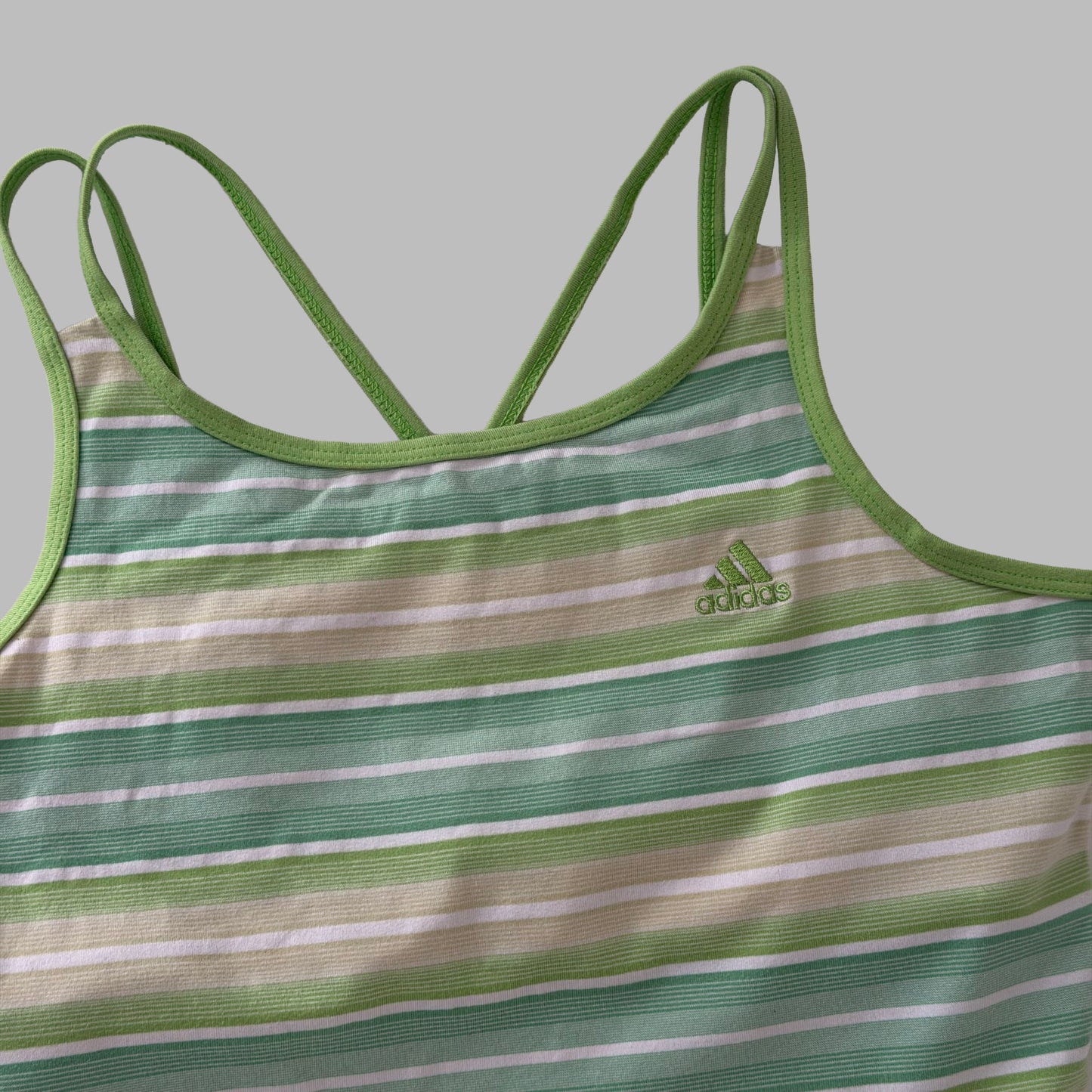 Y2K AdidasStriped Activewear Tank - XL