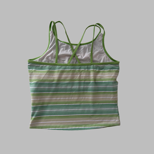 Y2K AdidasStriped Activewear Tank - XL