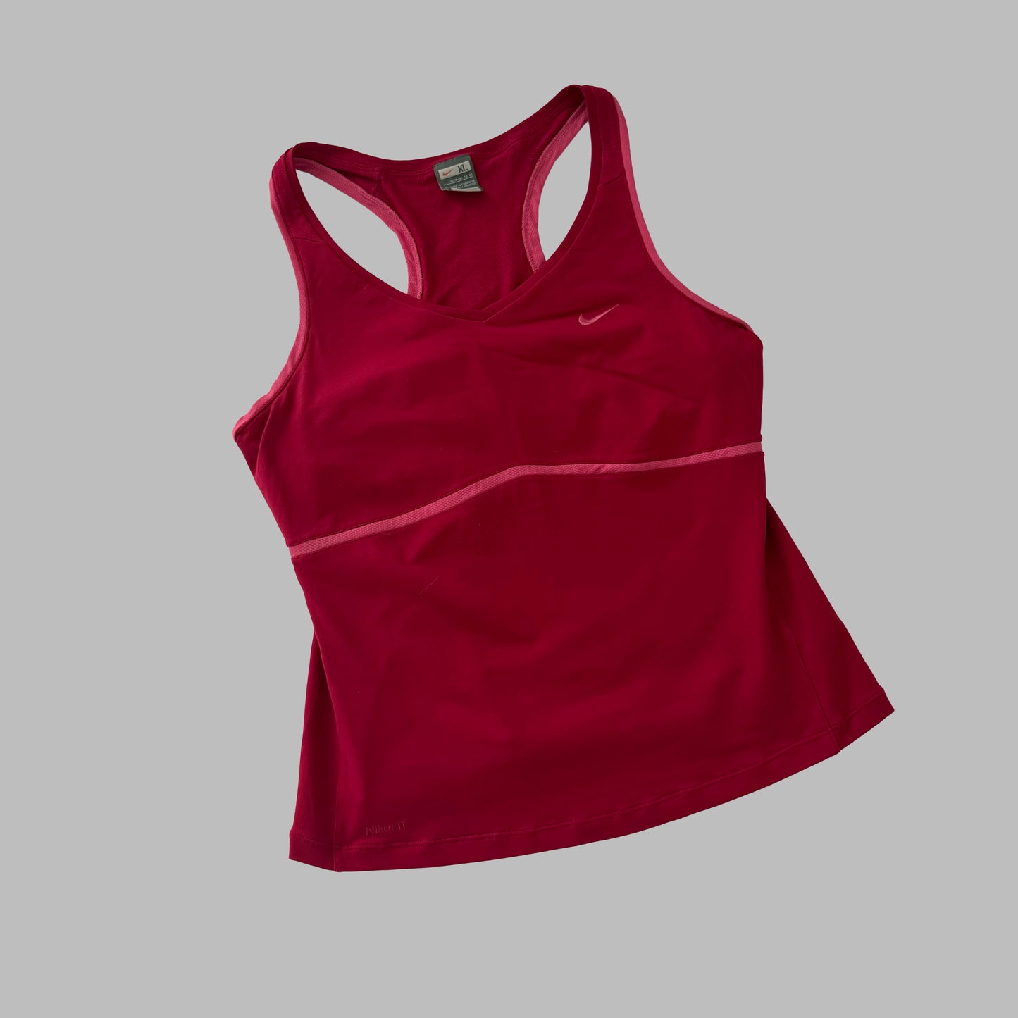 Y2K Nike Panelled Activewear Racer Back Tank - XL