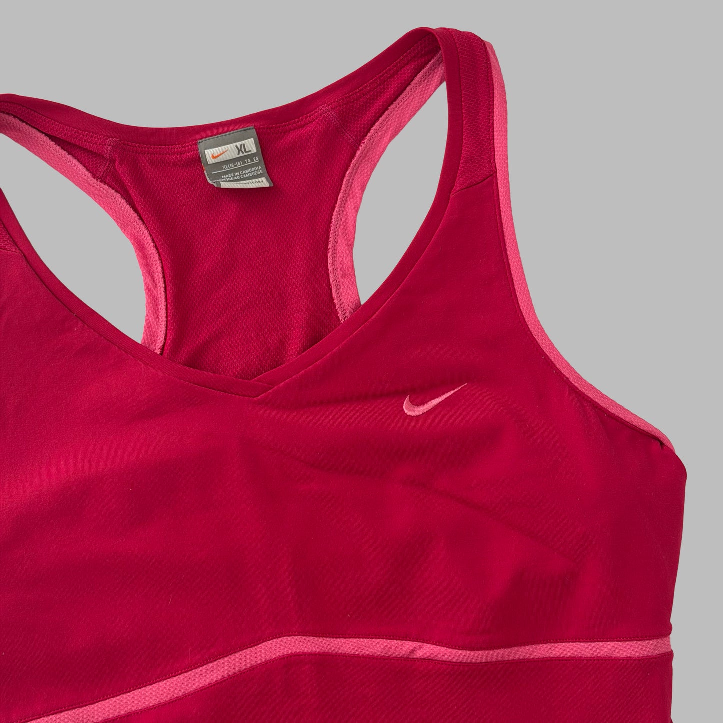 Y2K Nike Panelled Activewear Racer Back Tank - XL
