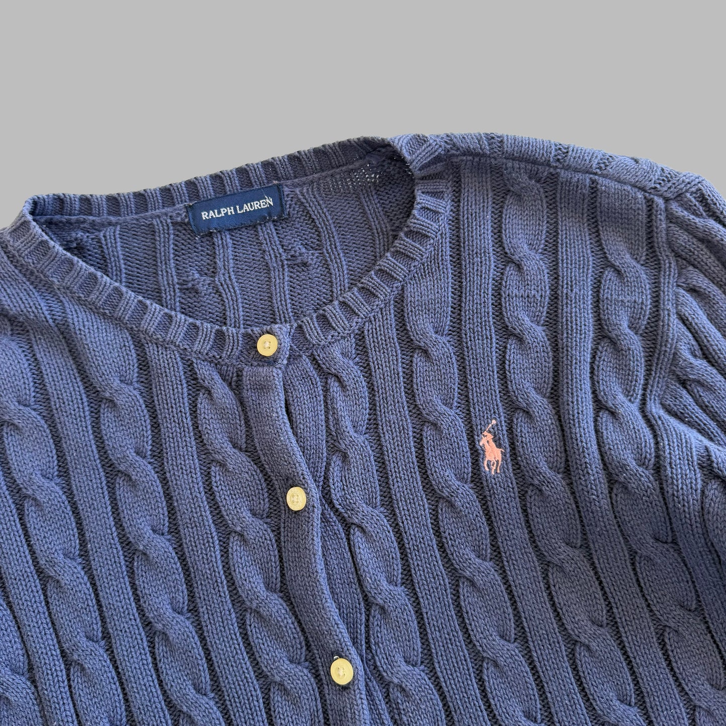 Ralph Lauren Cable Knit Cardigan - Small