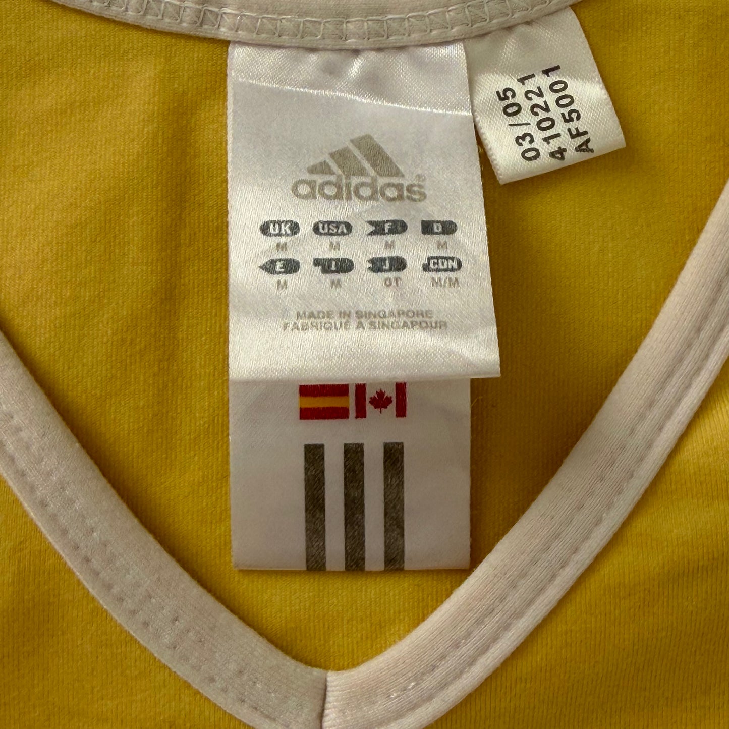 Y2K Adidas Three Stripe V-Neck Activewear Tank - M