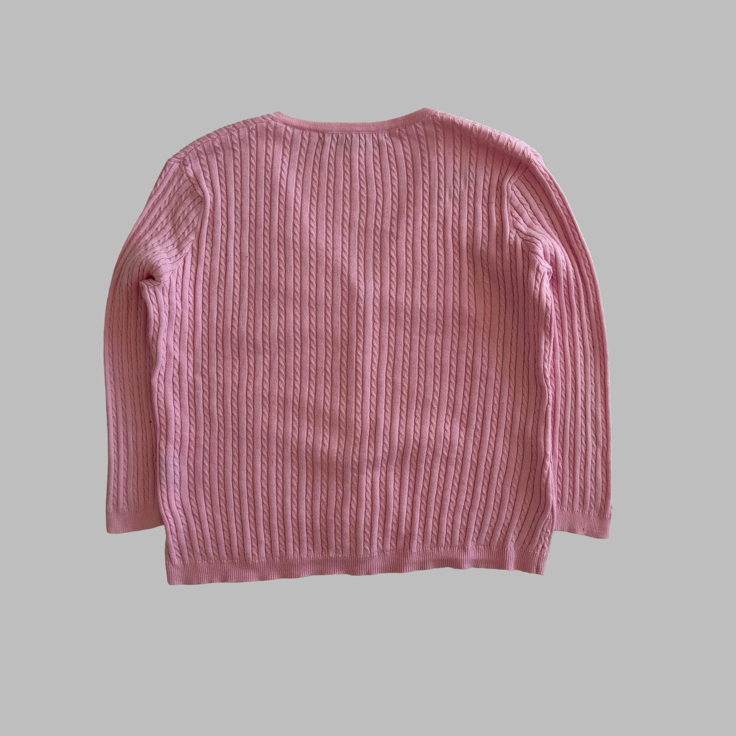 Y2K Polo Ralph Lauren Cable Knit Cardigan - L