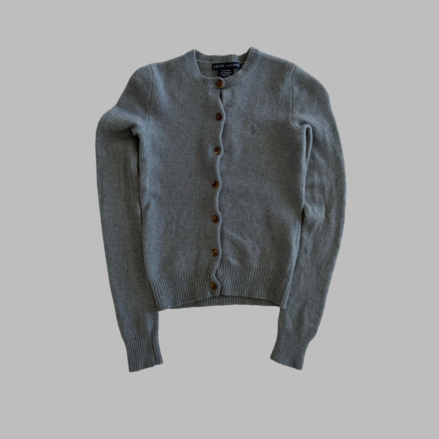 Y2K Polo Ralph Lauren Lightweight Wool Cardigan - S