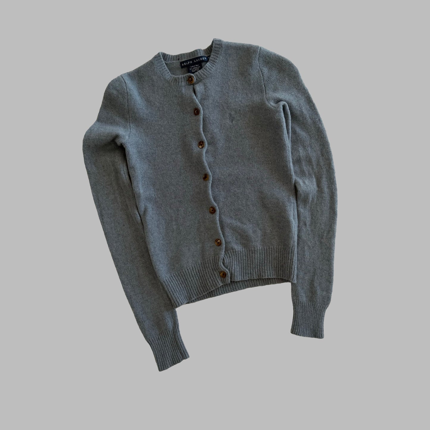 Y2K Polo Ralph Lauren Lightweight Wool Cardigan - S